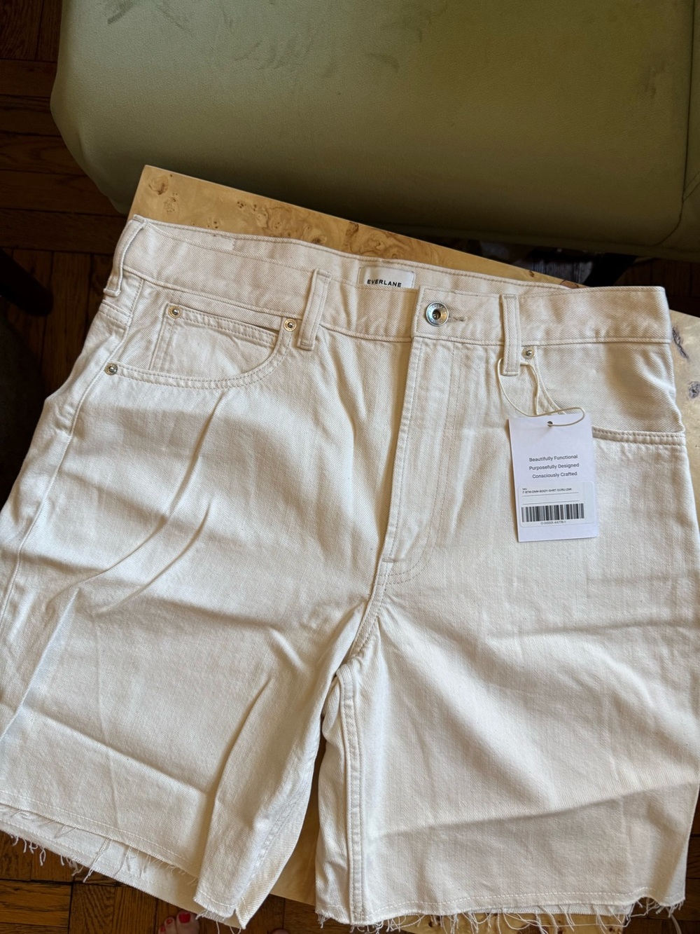 Everlane Women’s Off-White Denim Shorts